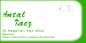 antal kacz business card